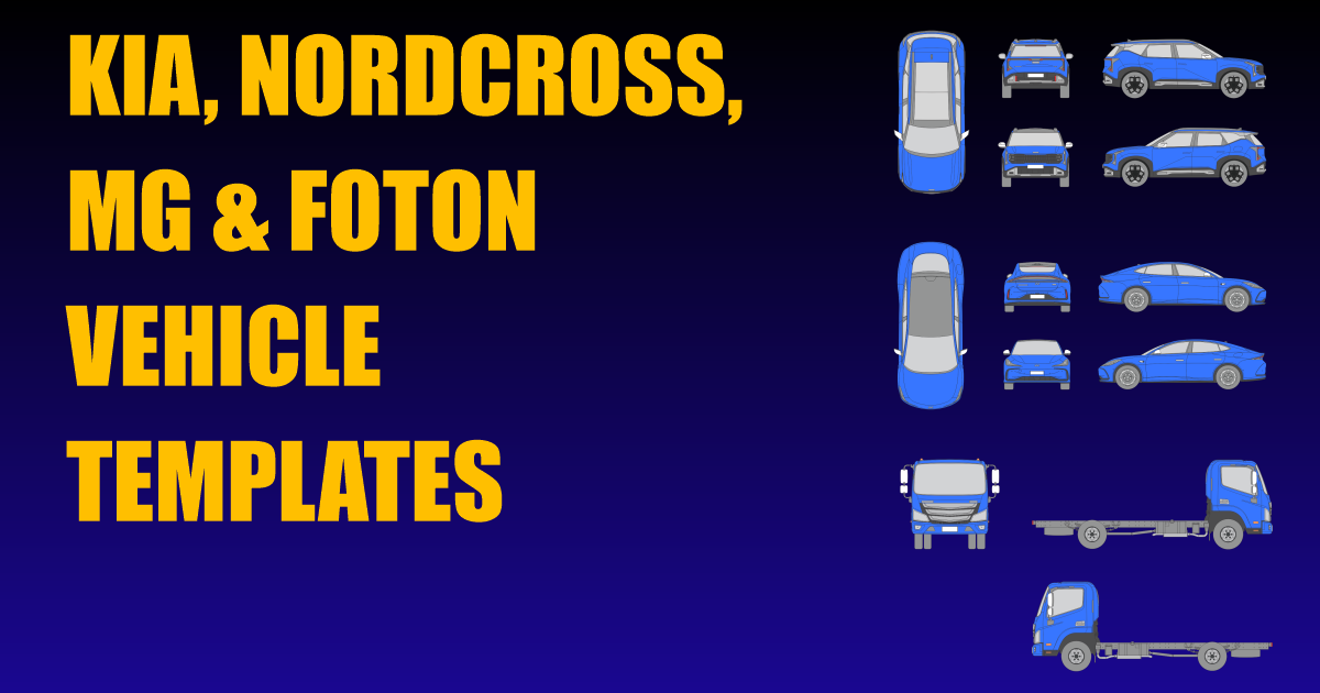 Kia, Nordcross, MG and Foton Vehicle Templates Added