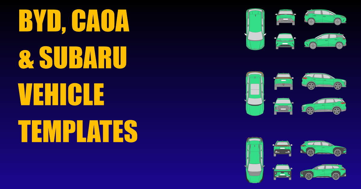 Byd, Caoa and Subaru Vehicle Templates Added