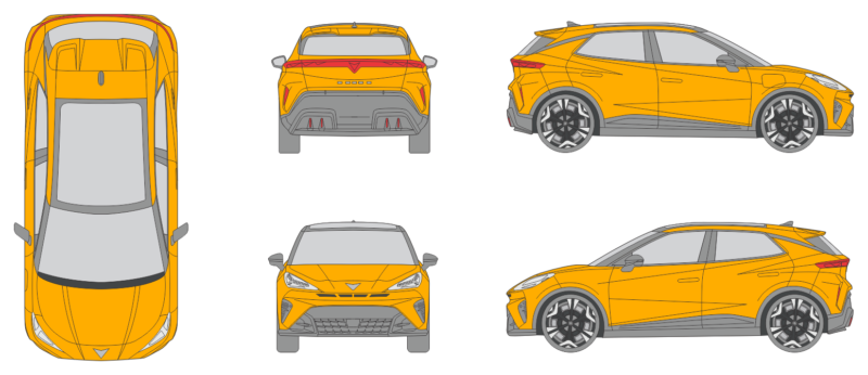 Cupra Raval 2026 Car Template
