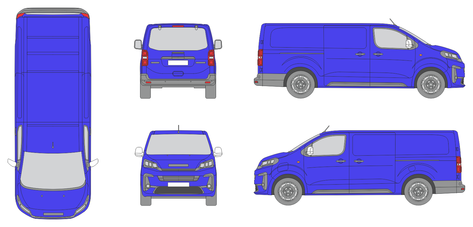 Iveco eJolly 2026 Long Liftgate Window Van Template Iveco eJolly 2026 Long Liftgate Window Van Template