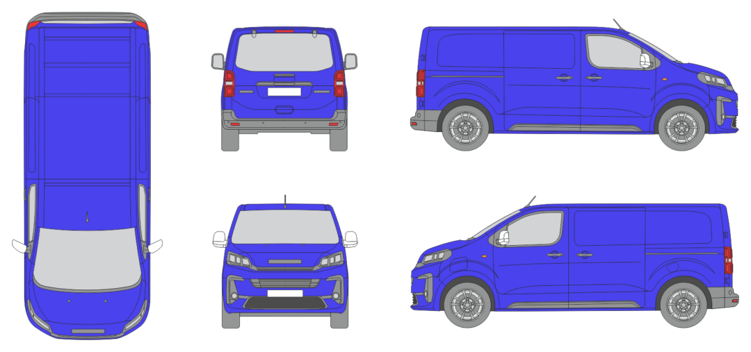 Iveco eJolly 2026 Short Liftgate Window Van Template