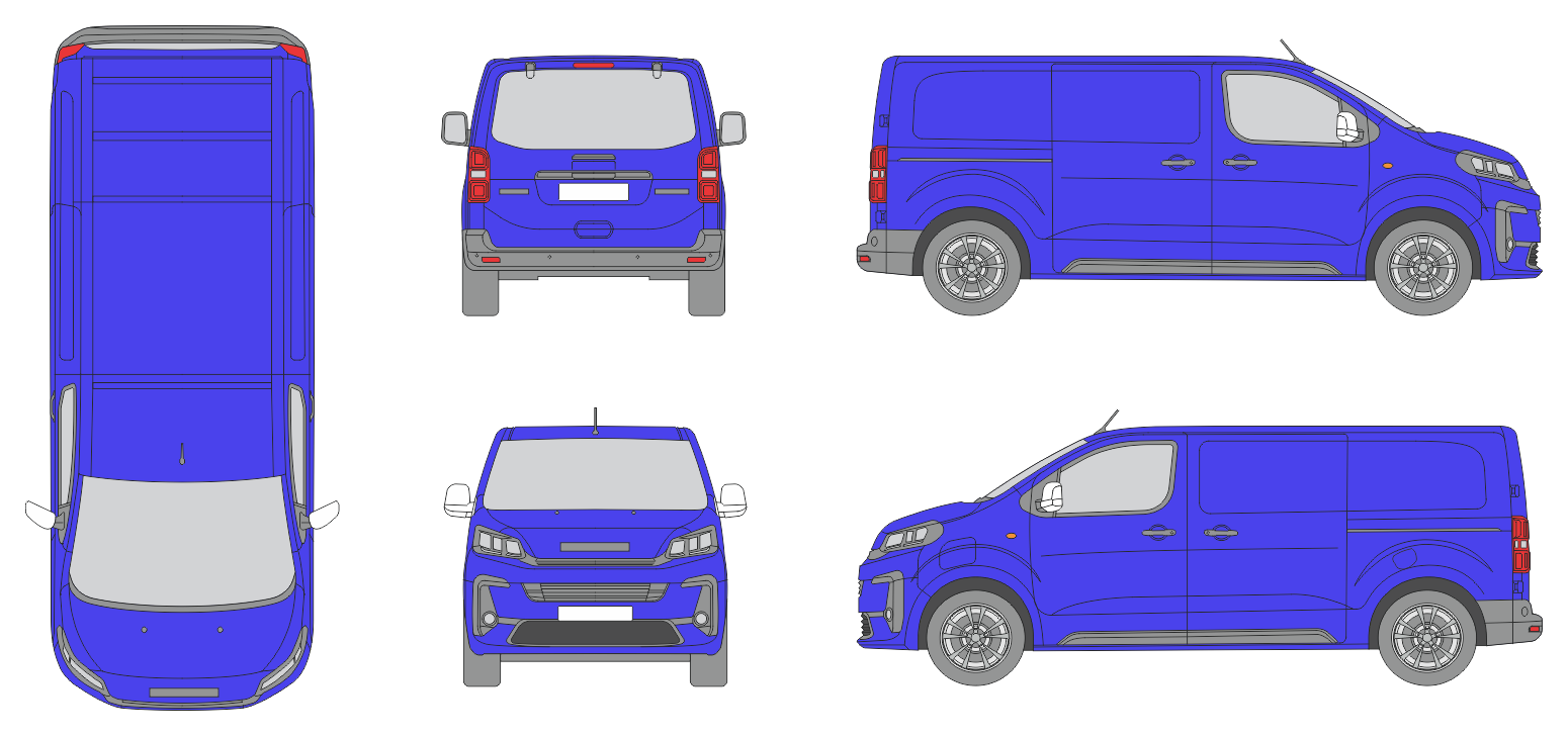 Iveco eJolly 2026 Short Liftgate Window Van Template Iveco eJolly 2026 Short Liftgate Window Van Template