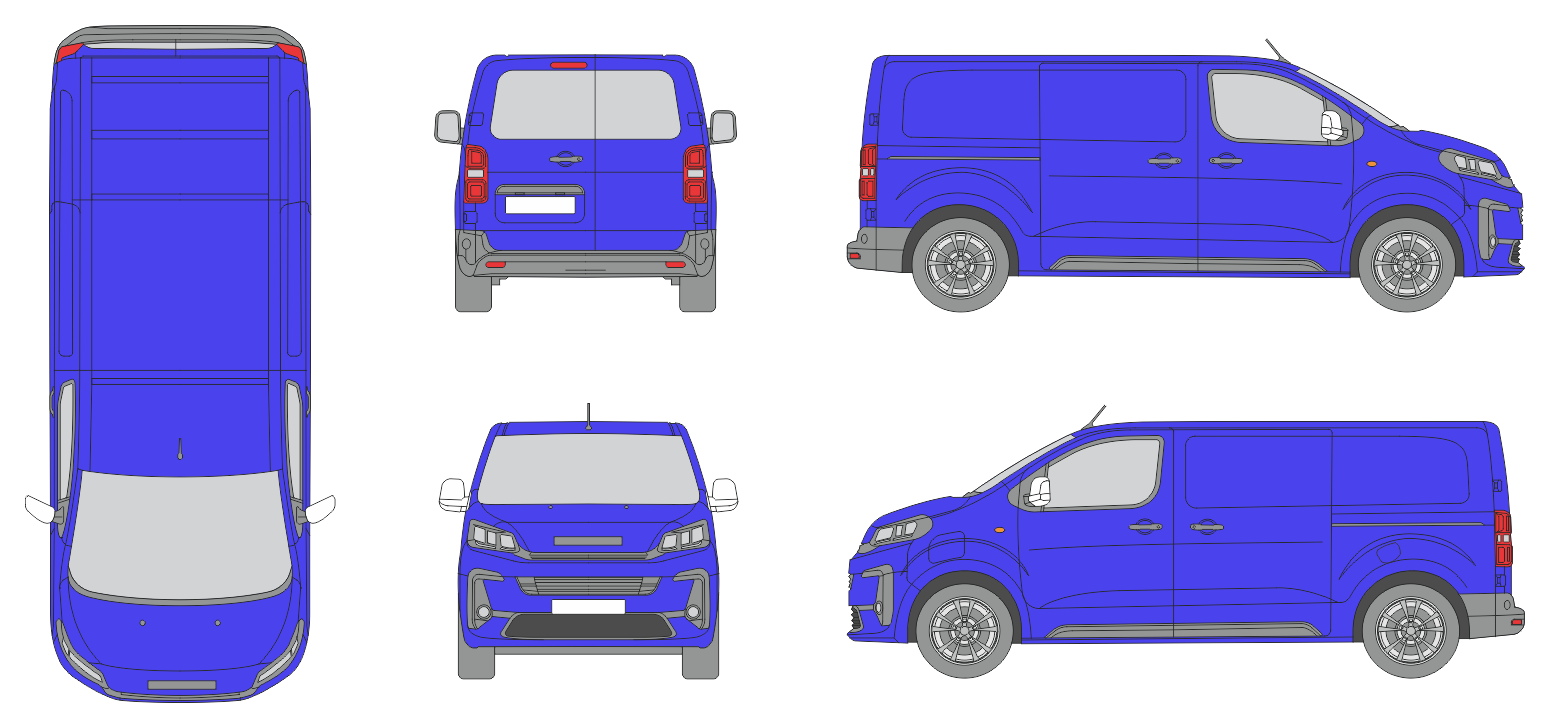 Iveco eJolly 2026 Short Rear Swing Doors Window Van Template Iveco eJolly 2026 Short Rear Swing Doors Window Van Template