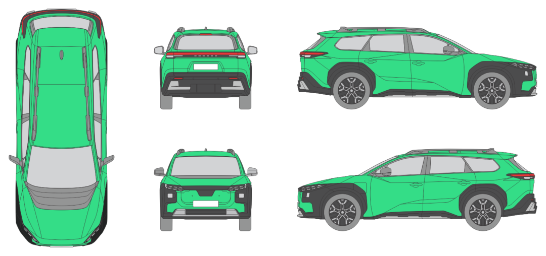 Subaru Trailseeker 2026 Station Wagon Template