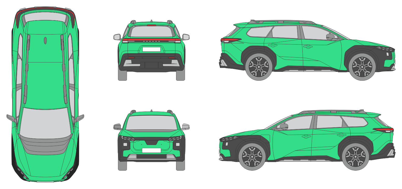 Subaru Trailseeker 2026 Station Wagon Template Subaru Trailseeker 2026 Station Wagon Template