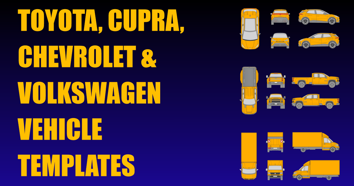 Toyota, Cupra, Chevrolet and Volkswagen Vehicle Templates Added