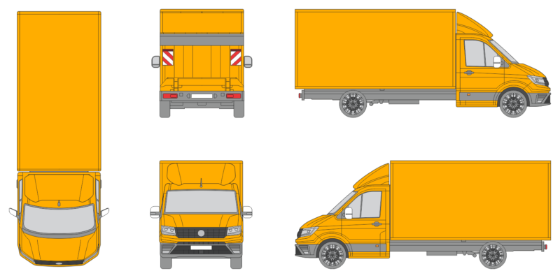 Volkswagen Crafter 2017 Cargo Box Van Template