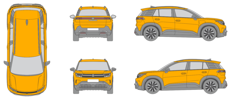 Volkswagen ID.Cross 2026 Car Template