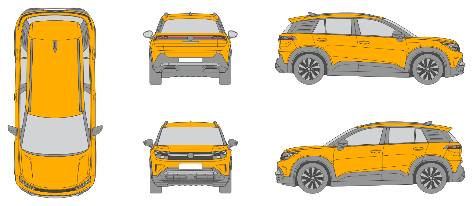 Volkswagen ID.Cross 2026 Car Template Volkswagen ID.Cross 2026 Car Template