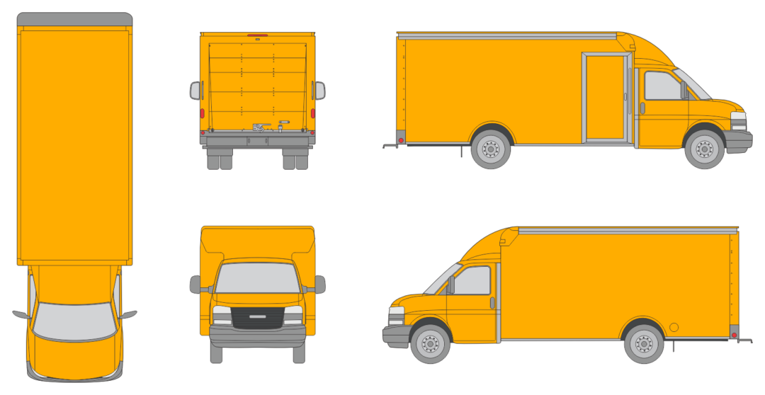 Rockport Commercial Cargoport 2025 Very Long Rear Roll Gate Slide Door R Truck Template