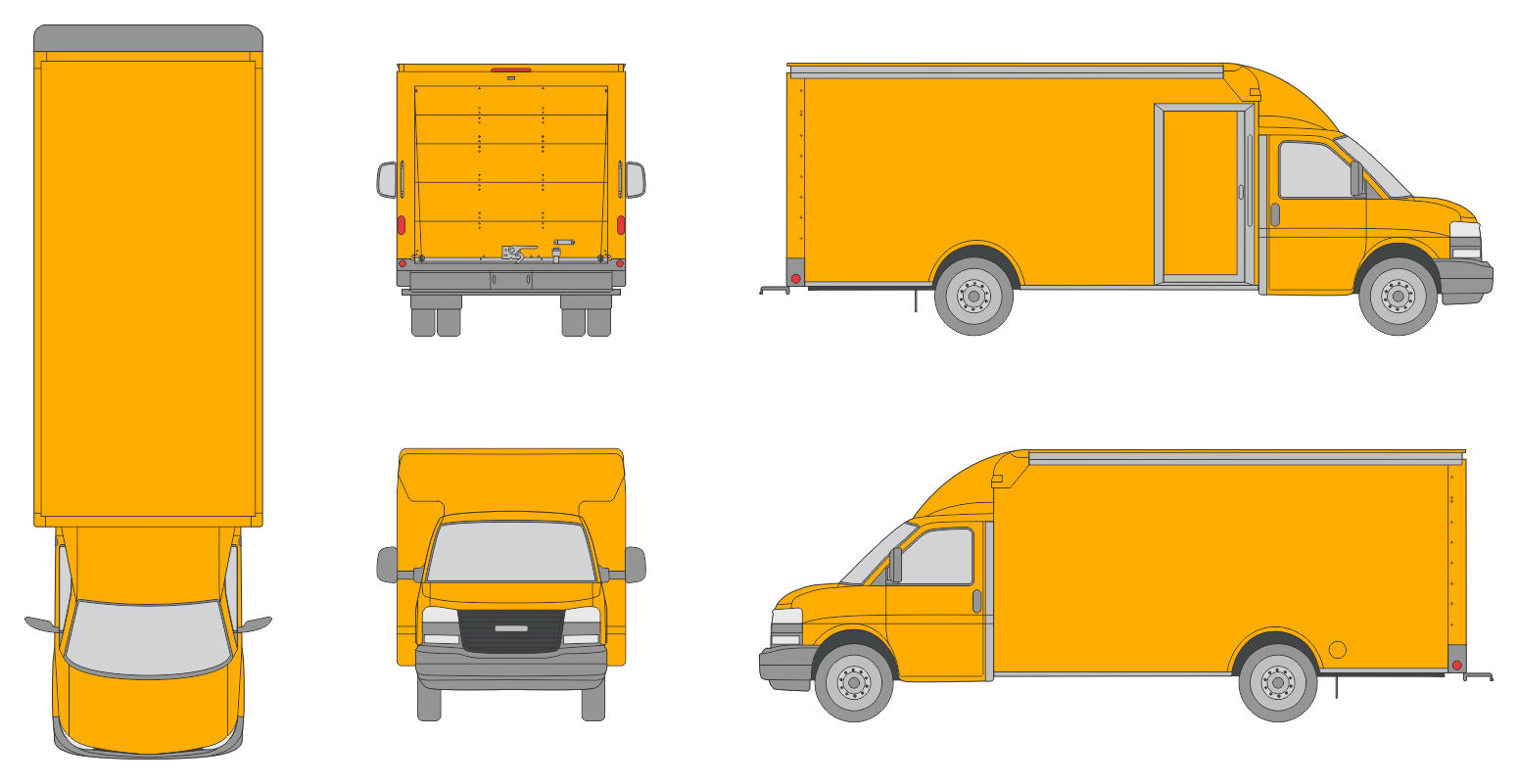 Rockport Commercial Cargoport 2025 Very Long Rear Roll Gate Slide Door R Truck Template